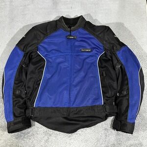Tourmaster Blue Black Mesh Intake 3.0 Textile Jacket Armored Size XL Motorcycle
